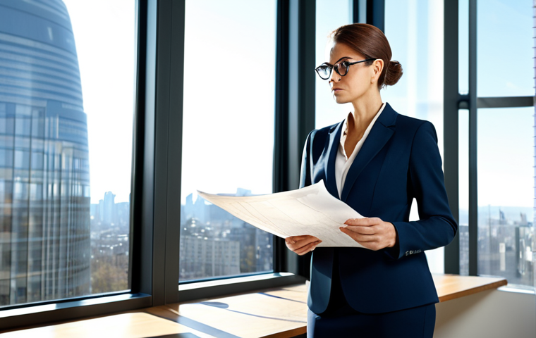 창작자 레지던시 이후 창작물 관리 방법 - Professional Architect**

"A professional female architect stands confidently in a modern, sunlit ar...