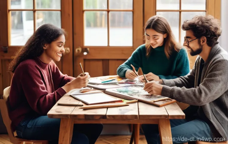 창작자 레지던시 신청 후 대기 기간 활용하기 - **Prompt:** A meticulously curated contemporary art exhibition hall, bathed in elegant, gallery-styl...