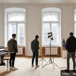 Home 18 창작자 레지던시에서의 협업 프로젝트 사례 - A vibrant artist residency studio in Berlin featuring an international group of artists including sc...