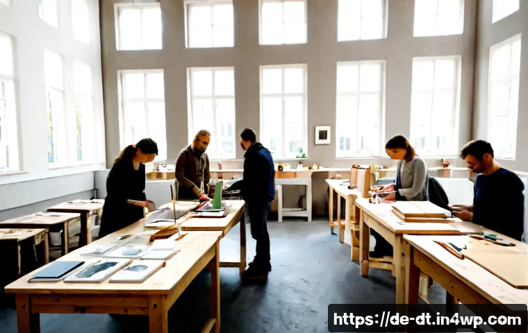 창작자 레지던시 워크숍 참여하기 - Photorealistic creative residency workshop in a renovated brick studio in Berlin, a small diverse gr...